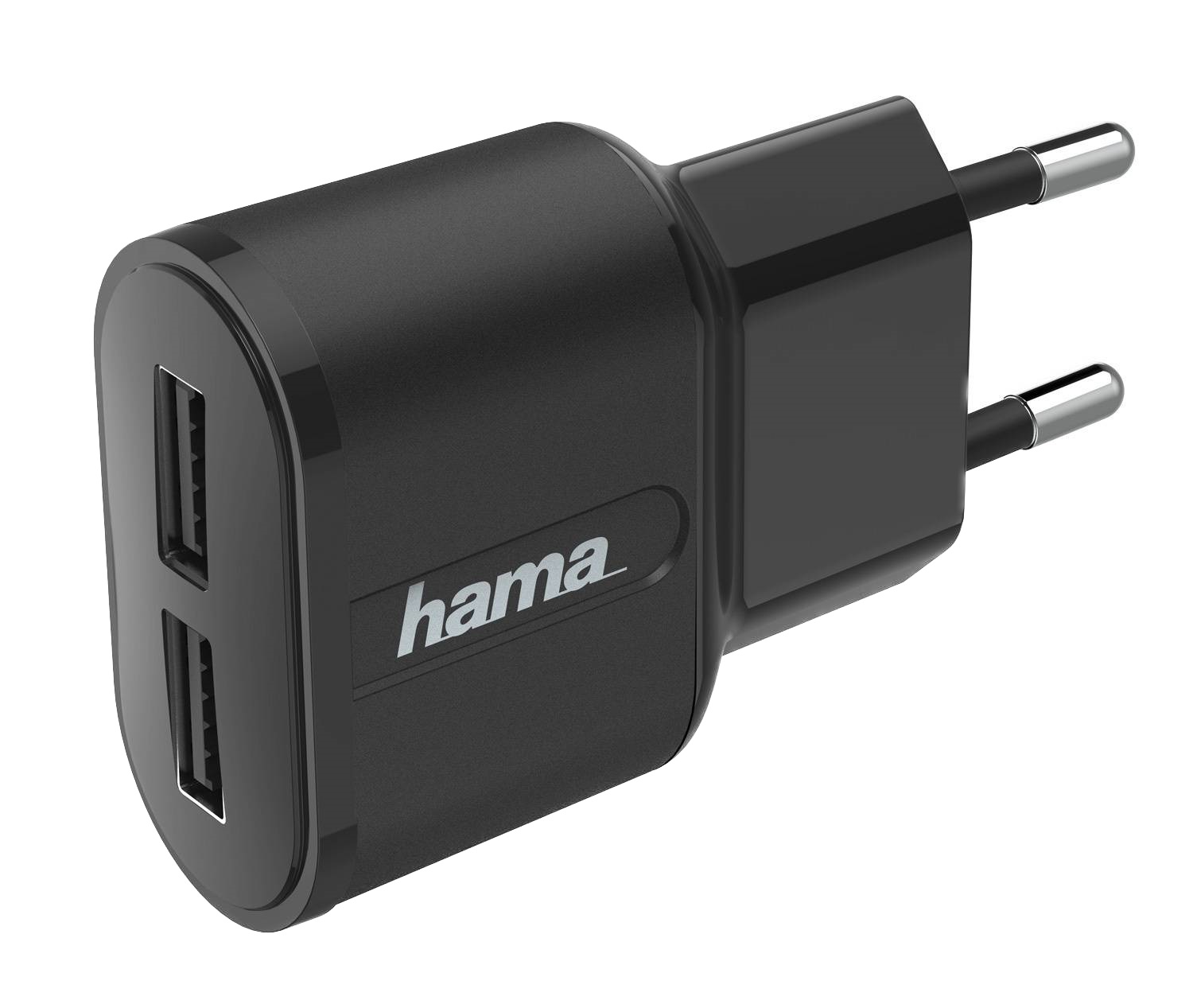 фото Сетевое зарядное устройство hama h-183227, 2xusb, 2,4 a, black