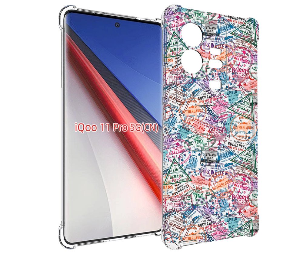 

Чехол бампер MyPads загранчехол для Vivo iQOO 11 Pro противоударный, Прозрачный, Tocco