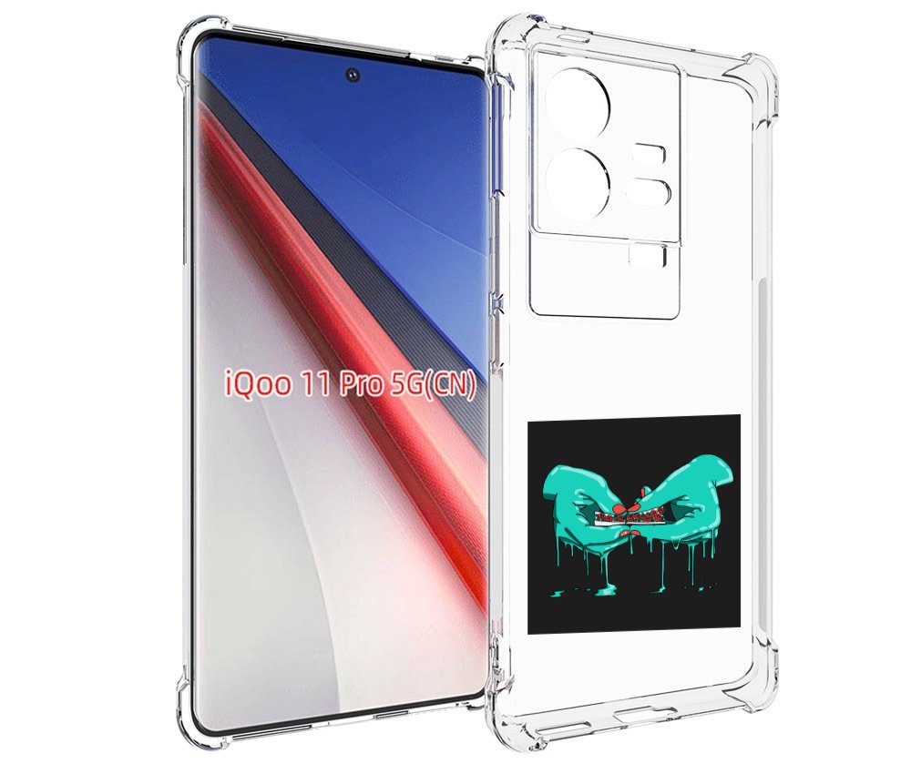 

Чехол бампер MyPads закручиваю-розочки для Vivo iQOO 11 Pro прот..., Прозрачный, Tocco