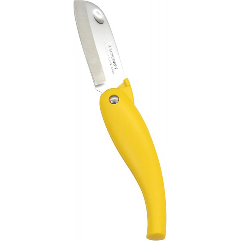 Складной кухонный нож Suncraft Petty 70mm (желтый)