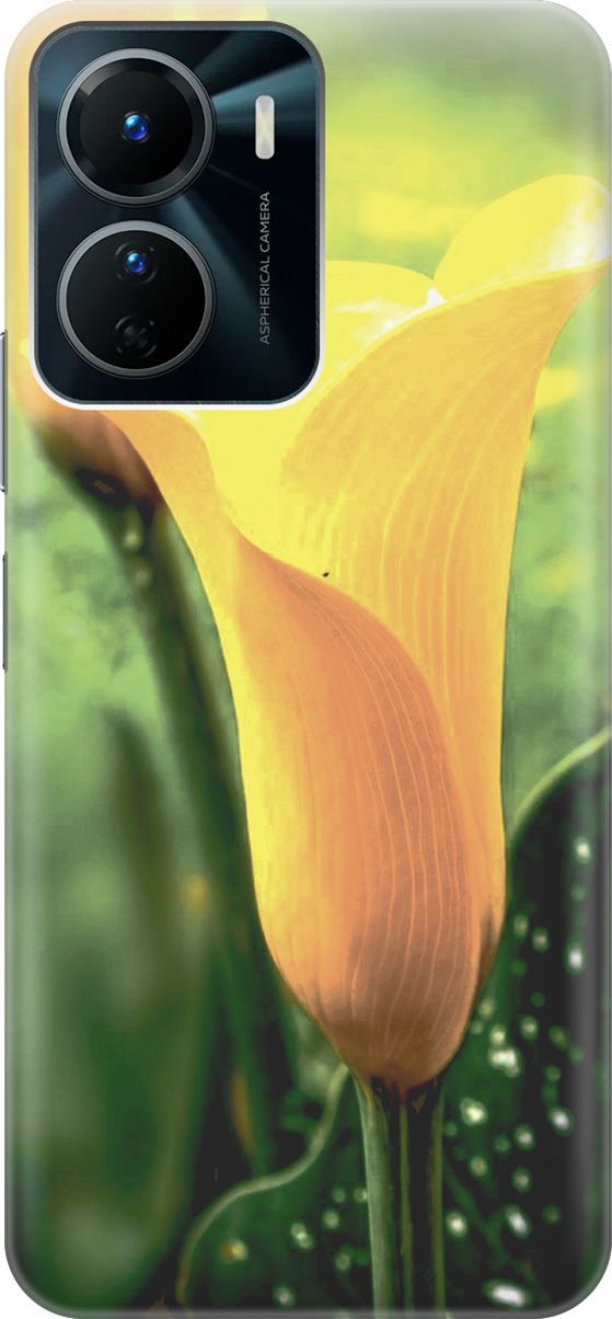 

Силиконовый чехол на Vivo Y16 с принтом "Желтые каллы", Желтый;зеленый, 157748