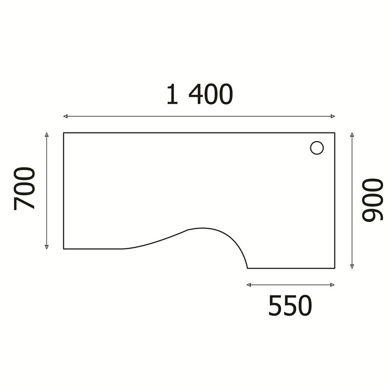 

Стол эргономичный ED_Vita левый V-1.5 сосна карелия 1400
