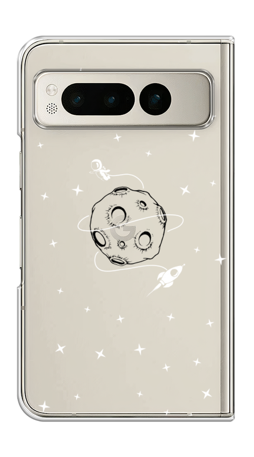 

Чехол на Google Pixel Fold "Полет вокруг луны", Белый;серый;черный, 271850-1