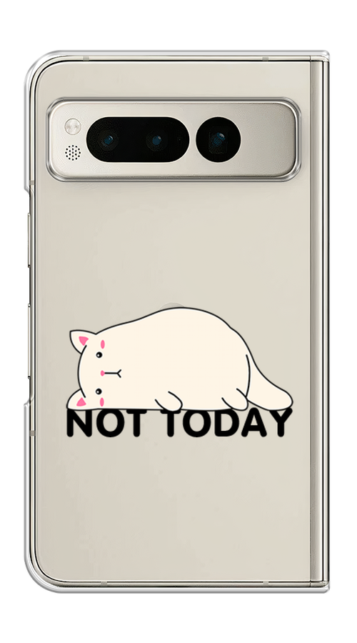 

Чехол на Google Pixel Fold "Cat not today", Белый;розовый;черный, 271850-1