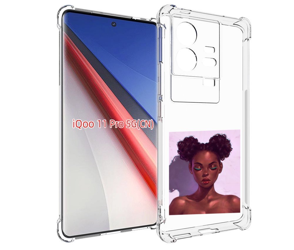 

Чехол бампер MyPads зеленые-стрелки женский для Vivo iQOO 11 Pro..., Прозрачный, Tocco