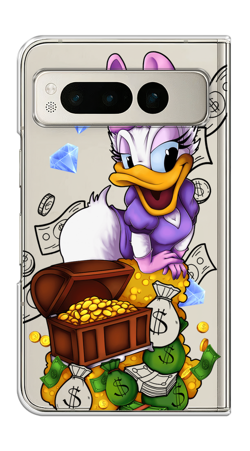 

Чехол на Google Pixel Fold "Rich Daisy Duck", Коричневый;белый;фиолетовый, 271850-1