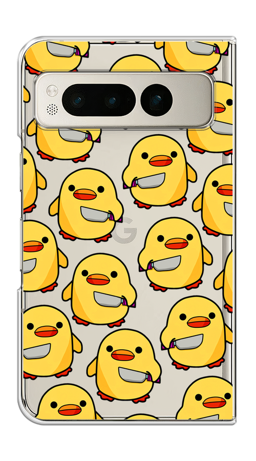 

Чехол на Google Pixel Fold "Утка с ножом", Прозрачный;желтый;оранжевый, 271850-1