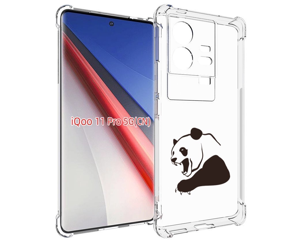 

Чехол бампер MyPads злая-панда для Vivo iQOO 11 Pro противоударный, Прозрачный, Tocco