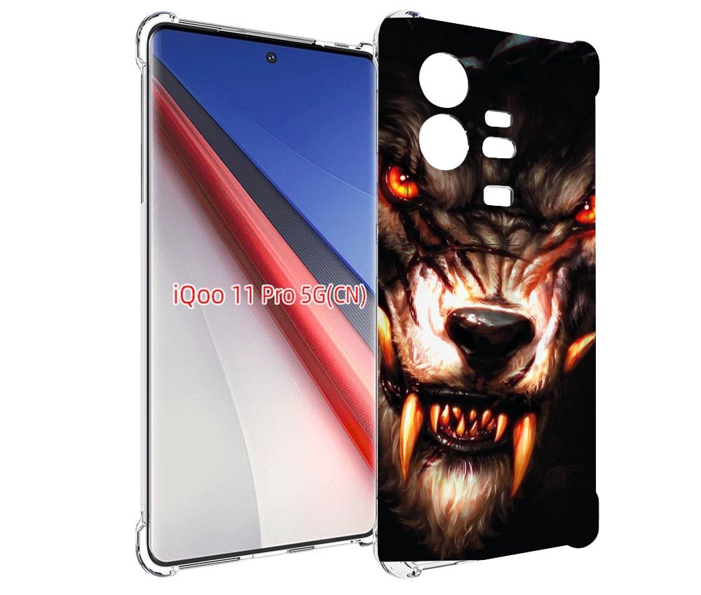 

Чехол бампер MyPads злой голодный волк мужской для Vivo iQOO 11 ..., Прозрачный, Tocco