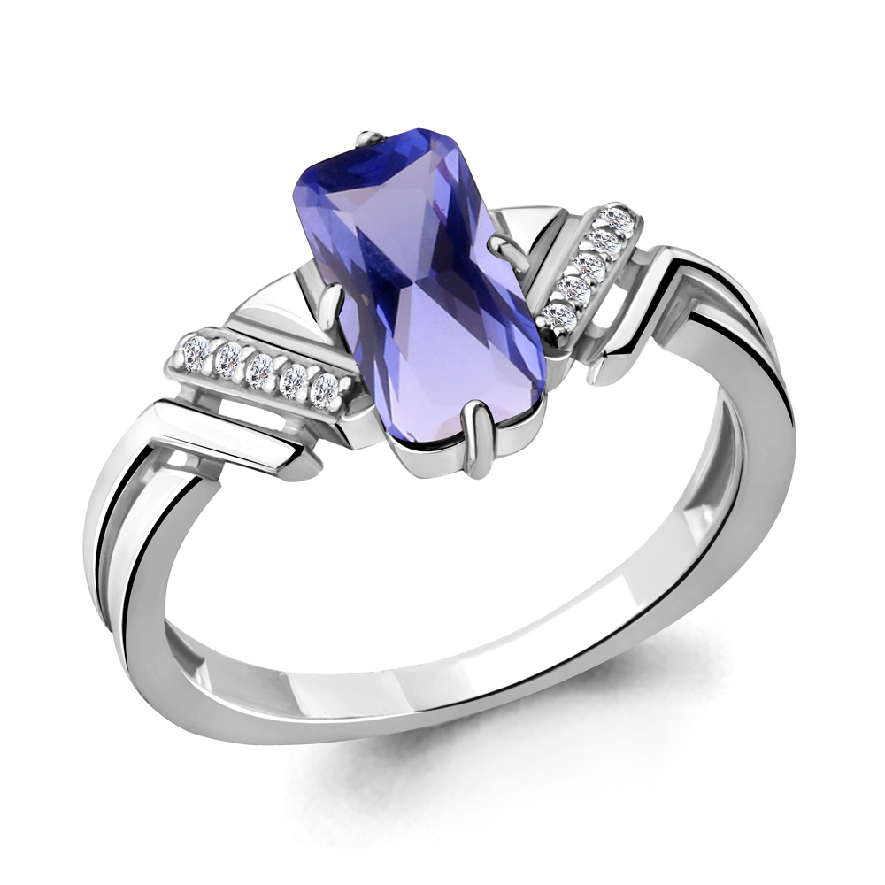 

Кольцо из серебра с танзанитом р. 17,5 Aquamarine 69137603А_925_р, 69137603А_925_р