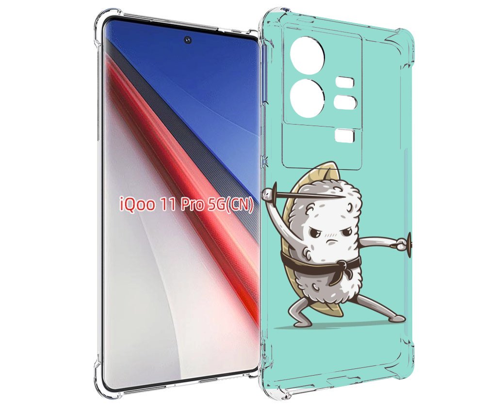 

Чехол бампер MyPads злой суши детский для Vivo iQOO 11 Pro проти..., Прозрачный, Tocco