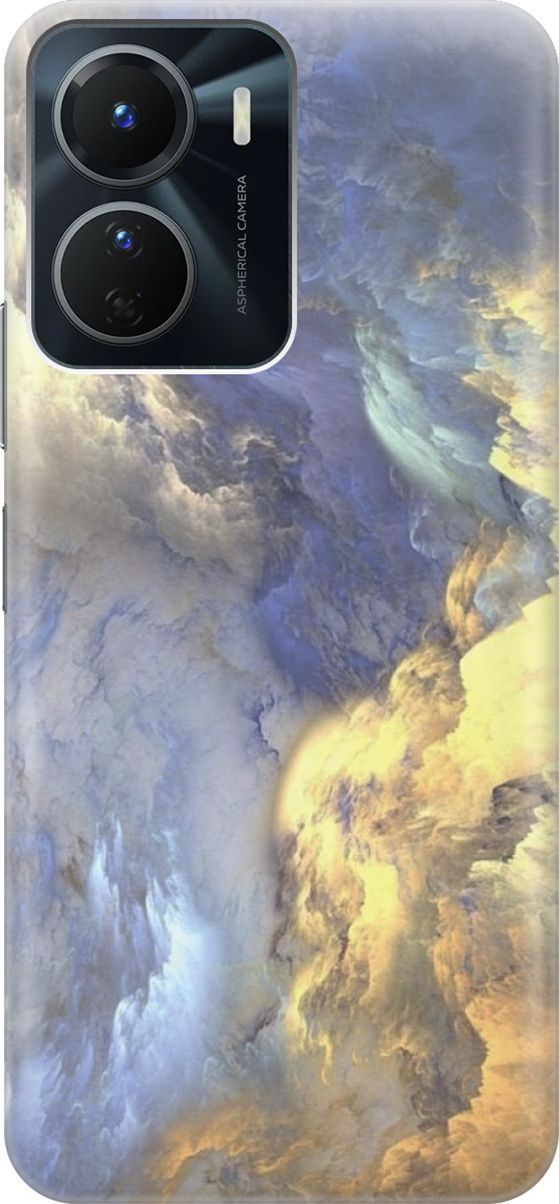 

Силиконовый чехол на Vivo Y16 с принтом "Желто-синие облака", Желтый;синий, 157741