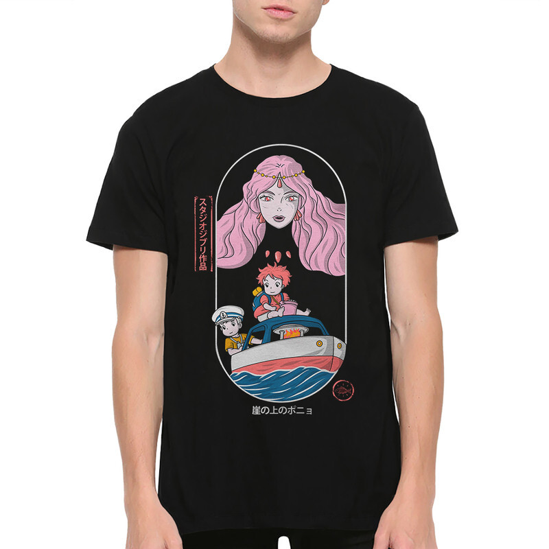 

Футболка мужская Dream Shirts Рыбка Поньо 9899279222 черная M, Рыбка Поньо 9899279222