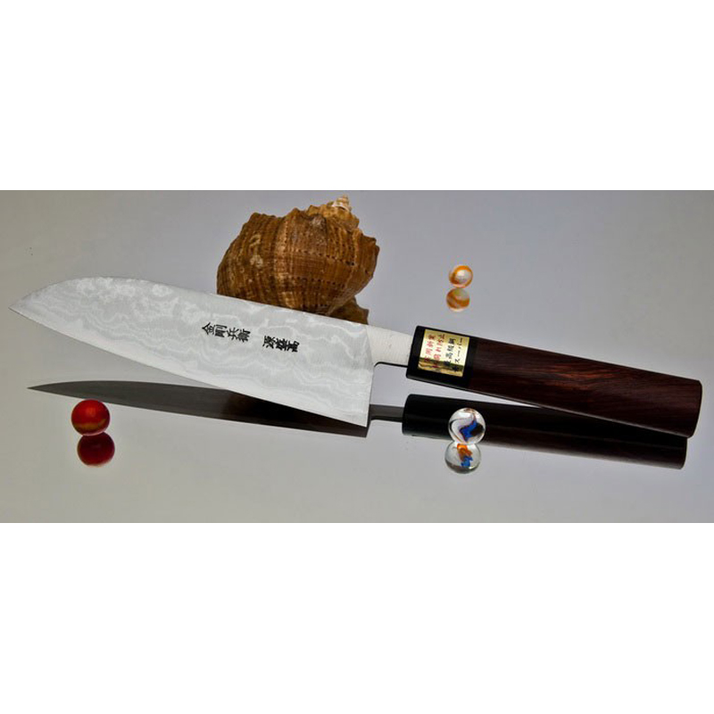 

Кухонный нож Moritaka AS Damaskus Santoku 185mm, KSD-185
