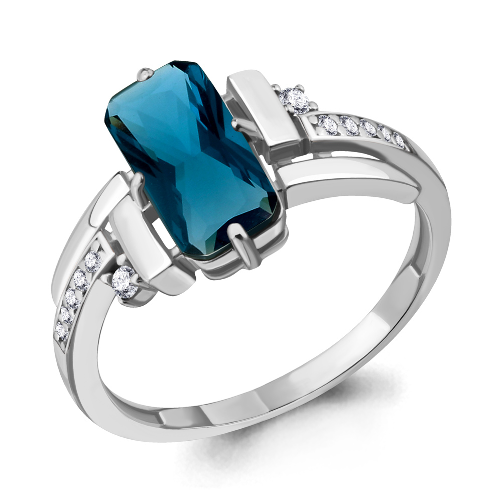 

Кольцо из серебра с топазом р. 20 Aquamarine 6913893А_925_р, 6913893А_925_р