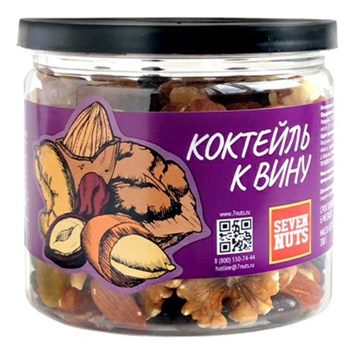 

Фруктово-ореховая смесь Seven Nuts Коктейль к вину 200 г