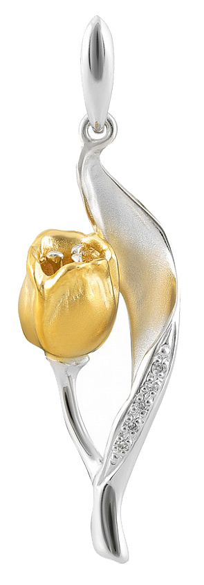 фото Подвеска из золота с бриллиантом альдзена p-14039