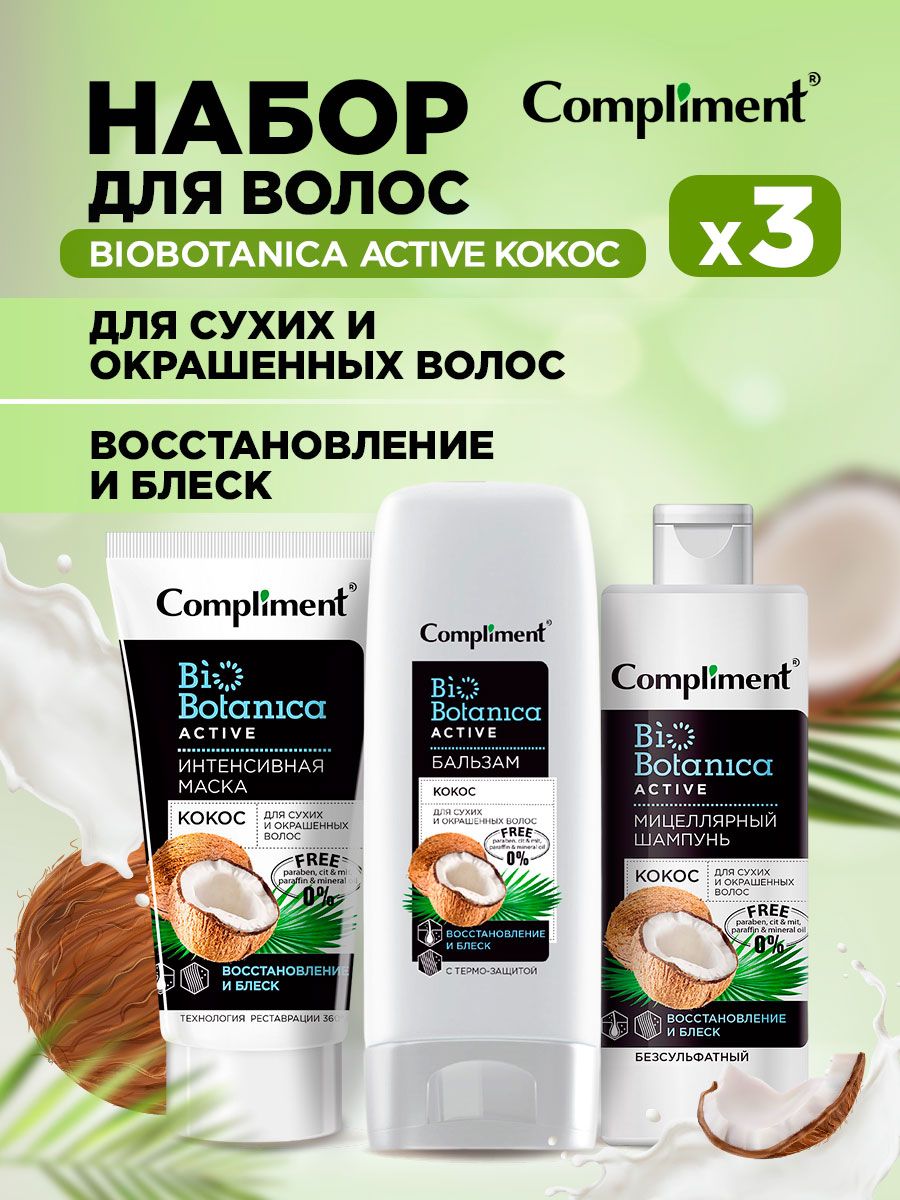 Подарочный набор Compliment набор для волос Biobotanica active