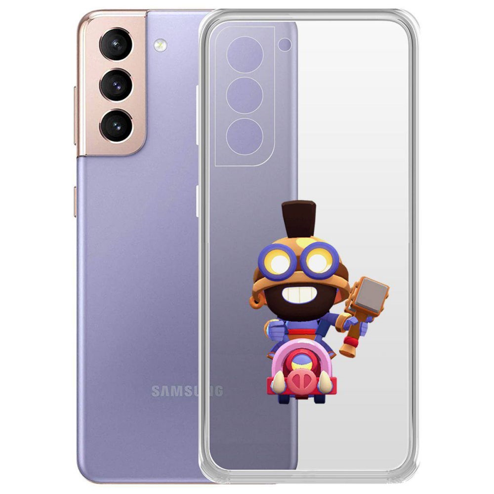 

Чехол-накладка Brawl Stars-Карл Всадник на кабане для Samsung Galaxy S21+ (G996)