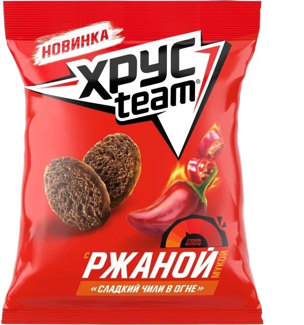 

Сухарики Хрусteam Ржаные Сладкий чили в огне 60 г
