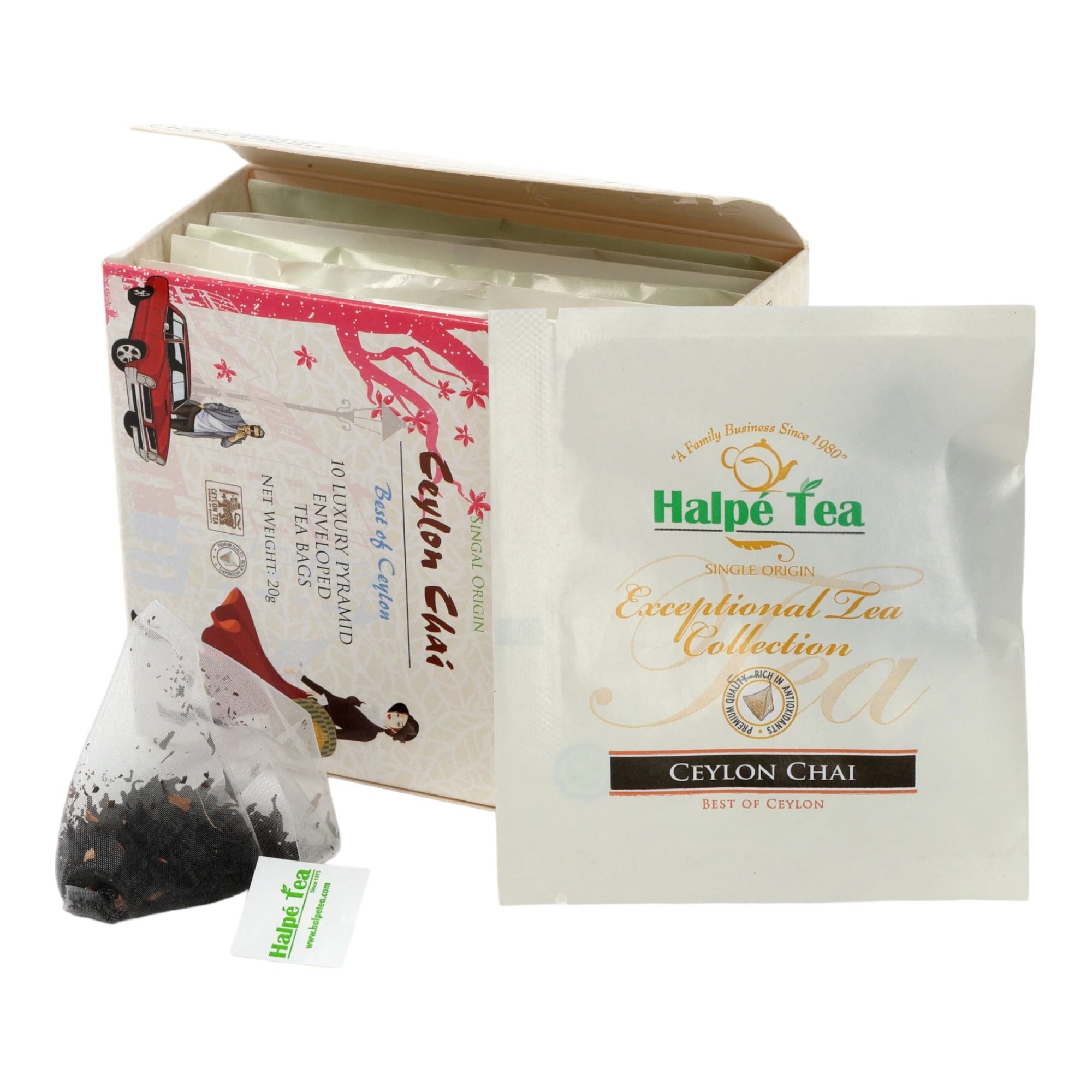 Чай черный Halpe Tea Ceylon Chai со специями в пирамидках 2 г х 10 шт