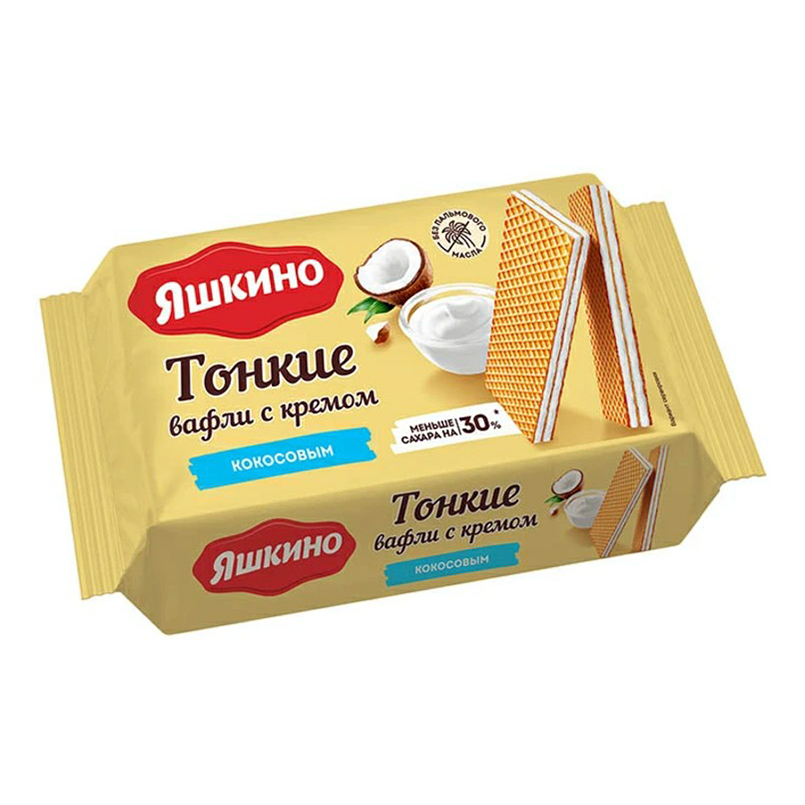 

Вафли Яшкино тонкие с кокосовым кремом 144 г