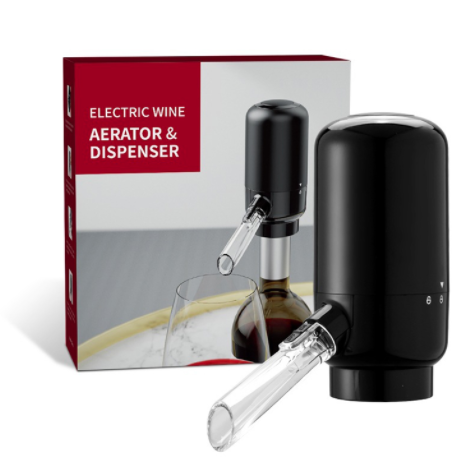 фото Электрический аэратор-диспенсер electric wine aerator and dispenser (черный) bestyday