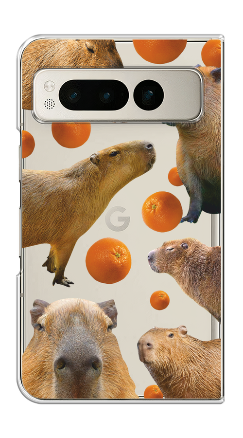 

Чехол на Google Pixel Fold "Капибара и апельсины", Бежевый;оранжевый, 271850-1