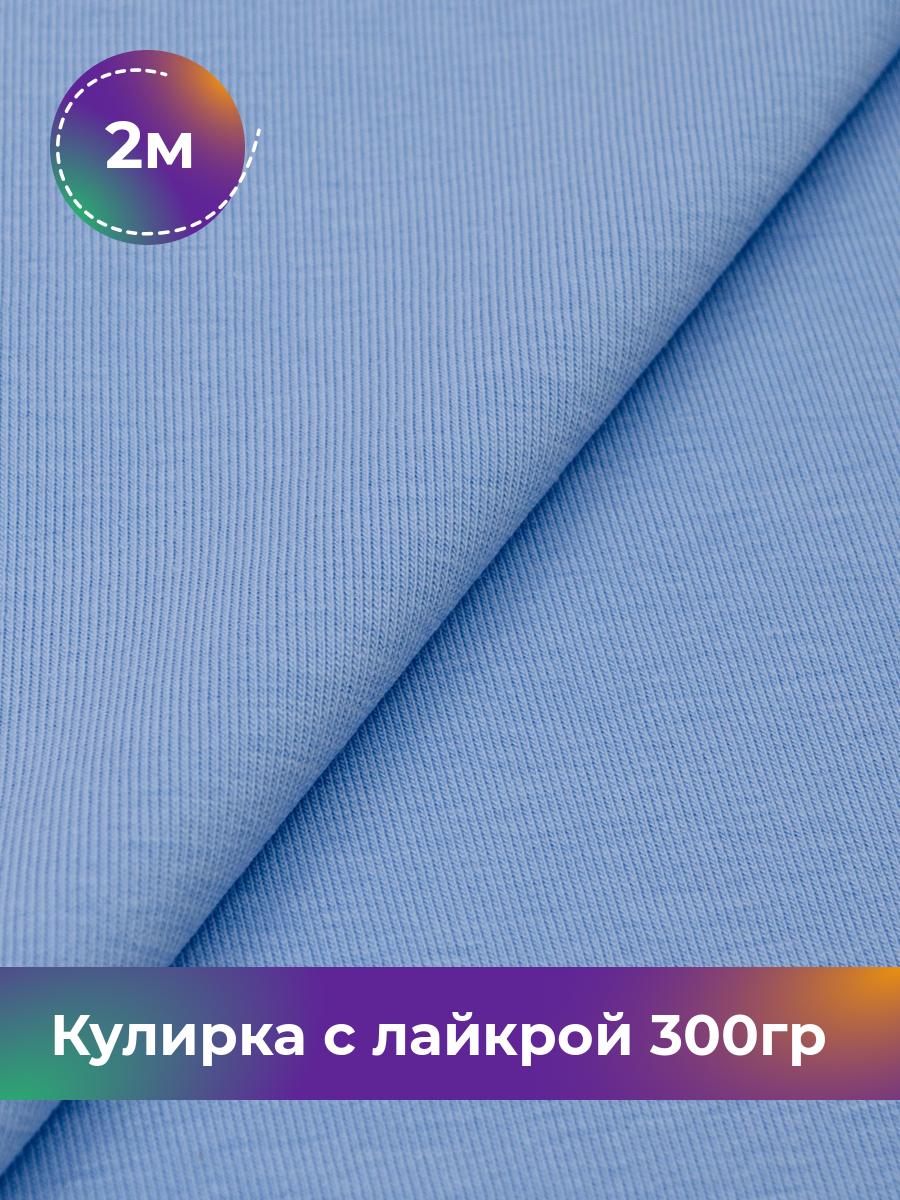 

Ткань Кулирка с лайкрой Shilla, отрез 2 м * 180 см, Голубой, 17538590