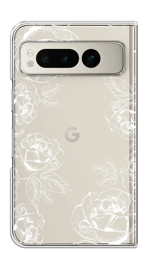 

Чехол на Google Pixel Fold "Розы графика", Черный;серый, 271850-1