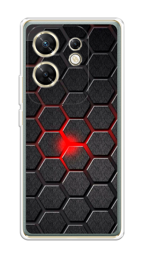 

Чехол на Infinix Zero 30 4G "Соты красные", Красный;черный;серый, 3105050-1