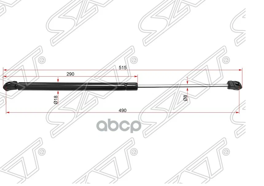 

SAT ST1U6827550F Амортизатор крышки багажника SKODA OCTAVIA 96-10
