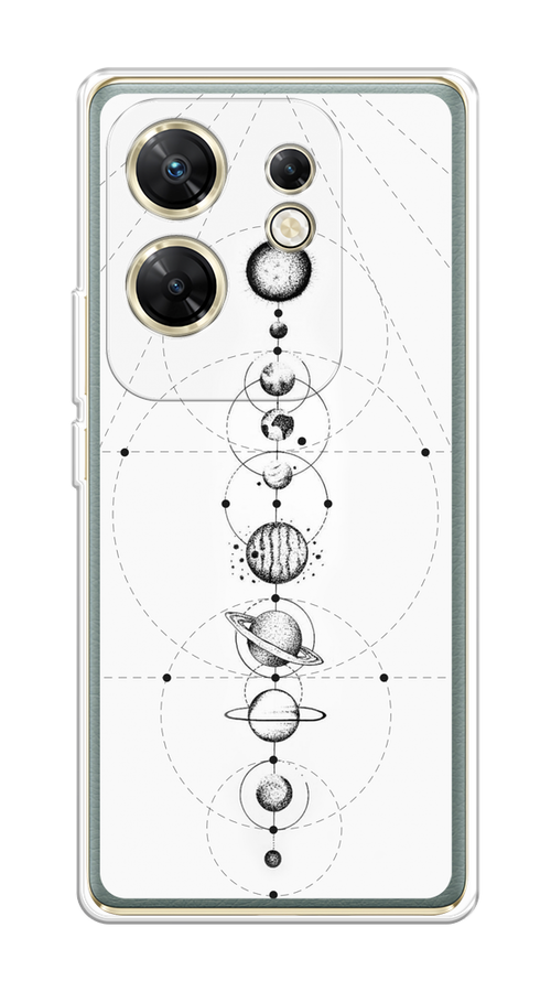 

Чехол на Infinix Zero 30 4G "Парад планет", Серый, 3105050-1