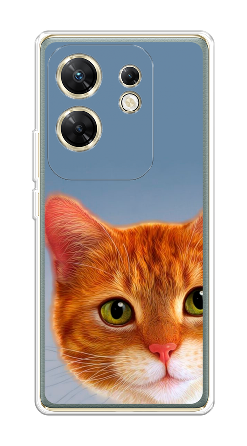 

Чехол на Infinix Zero 30 4G "Любопытный котик", Коричневый, 3105050-1