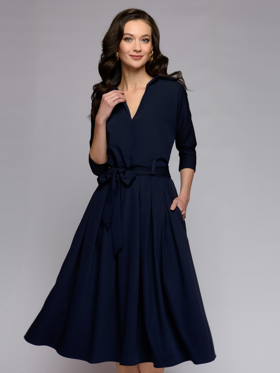 фото Платье женское 1001dress dm01338 синее 40 ru