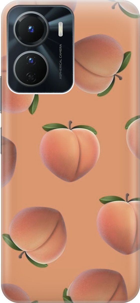 

Силиконовый чехол на Vivo Y16 с принтом "Падающие персики", Красный;оранжевый, 157755