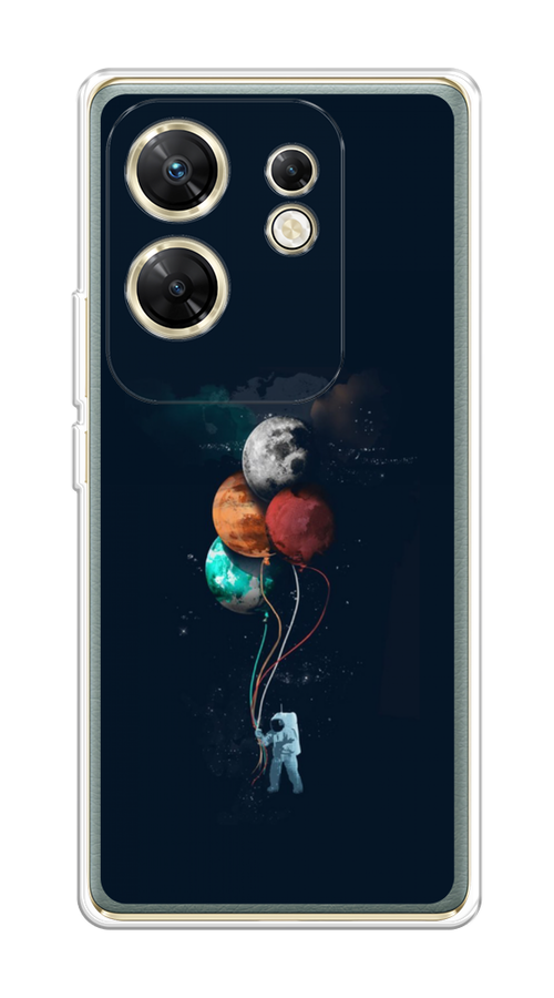 

Чехол на Infinix Zero 30 4G "Космонавт с шариками", Разноцветный, 3105050-1