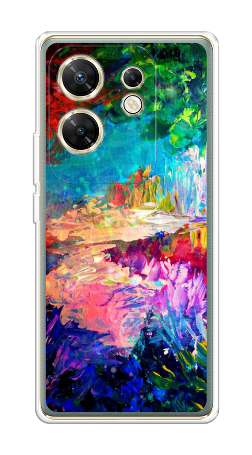 

Чехол на Infinix Zero 30 4G "Лес-гуашь", Синий;розовый;зеленый, 3105050-1