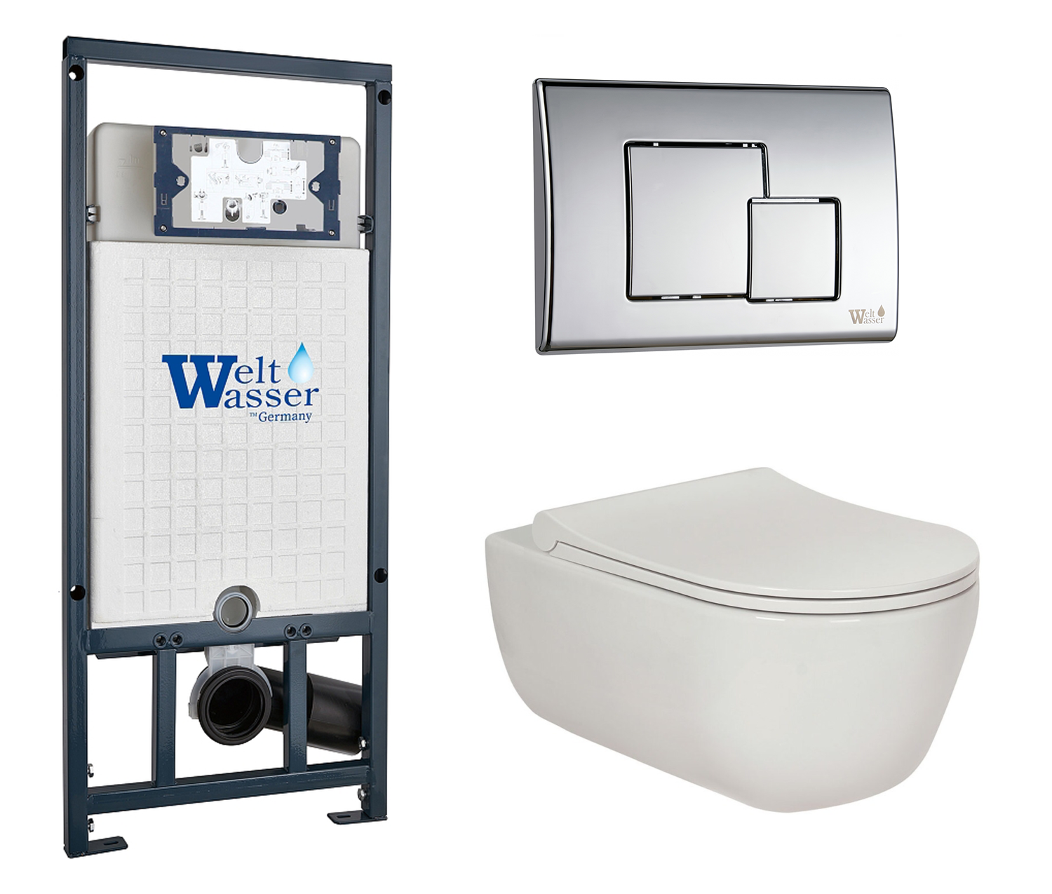 

Комплект: инсталляция WeltWasser Marberg 507 + унитаз Ego XL с кнопкой хром