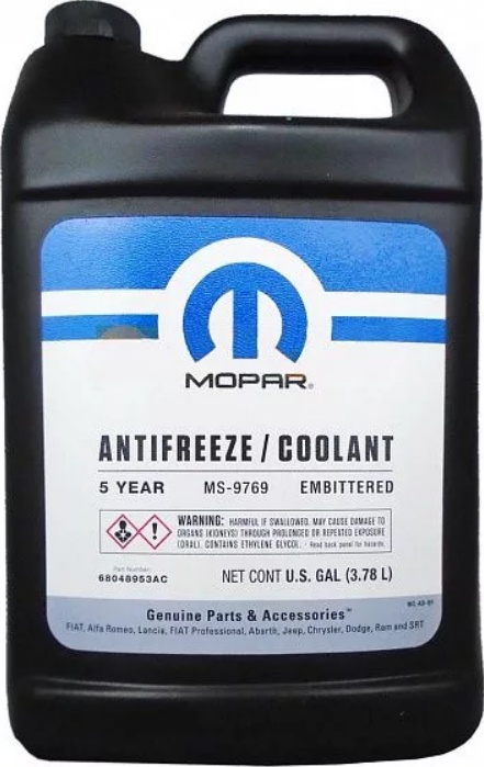 фото Антифриз концентрированный красный mopar antifreeze/coolant 5-year/embittered (3,78л)*** chrysler