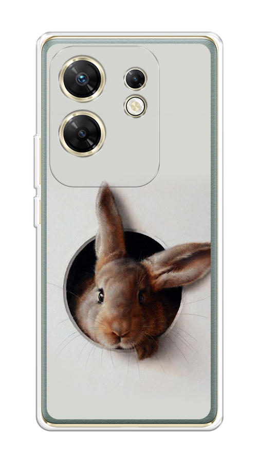 

Чехол на Infinix Zero 30 4G "Любопытный кролик", Серый;коричневый, 3105050-1