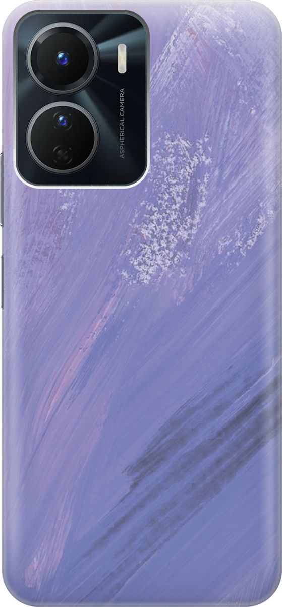 

Силиконовый чехол на Vivo Y16 с принтом "Сиреневые мазки", Серый;фиолетовый, 157746