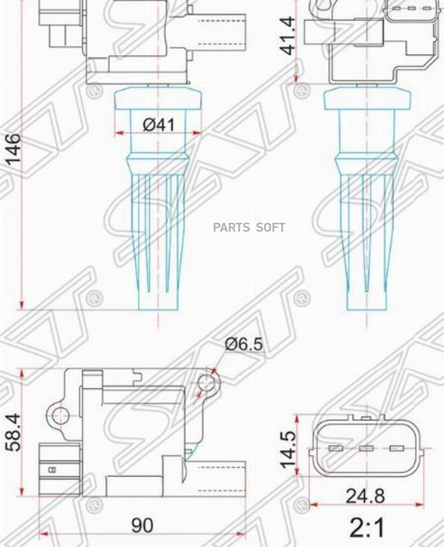

SAT ST2730138020 Катушка зажигания HYUNDAI SONATA 01-/SANTA FE 00-/KIA SORENTO FY 02-