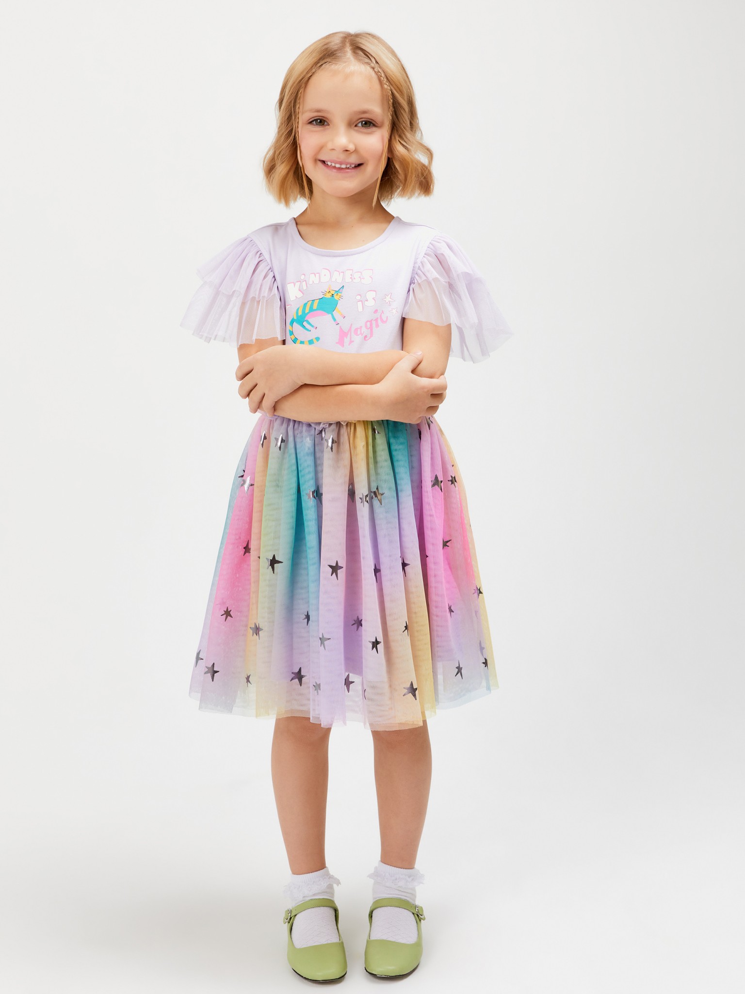 Платье детское Acoola 20220200803, фиолетовый, 104 туалет с сеткой 35 5х26х7 см лоток фиолетовый сетка розовая