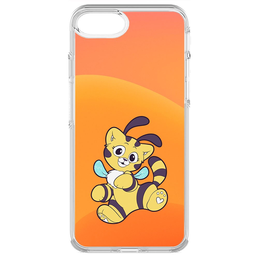 

Чехол-накладка Krutoff Clear Case Хаги Ваги - Кошка-Пчёлка для iPhone 7, Прозрачный