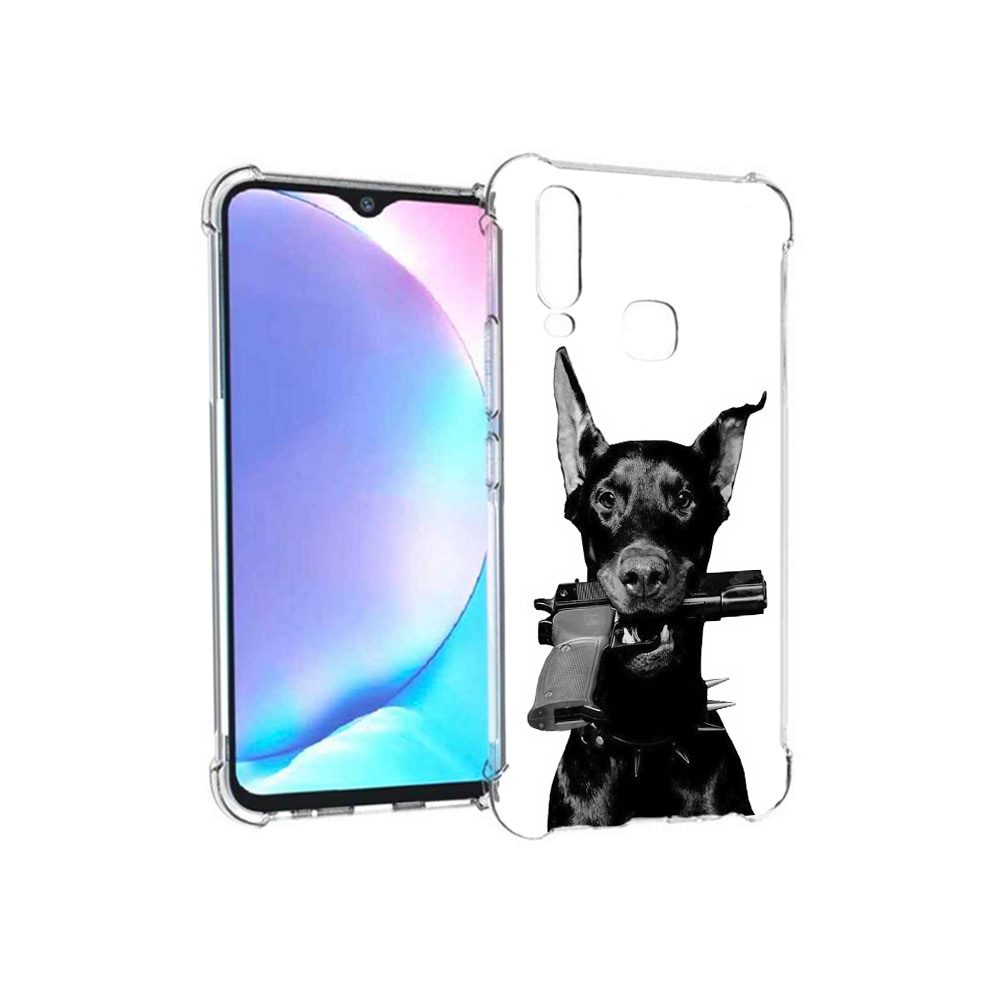 

Чехол MyPads Tocco для Vivo Y17 доберман с пистолетом (PT136369.382.331), Tocco