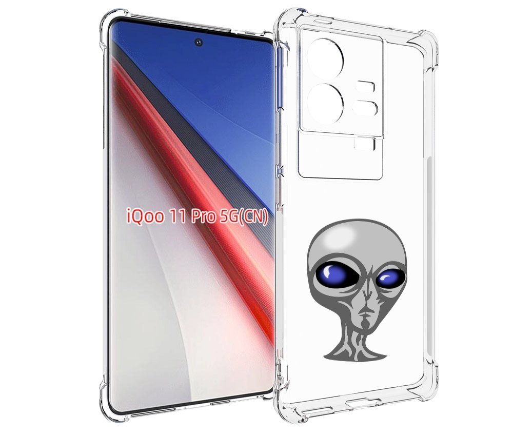 

Чехол бампер MyPads инопланетянин для Vivo iQOO 11 Pro противоуд..., Прозрачный, Tocco