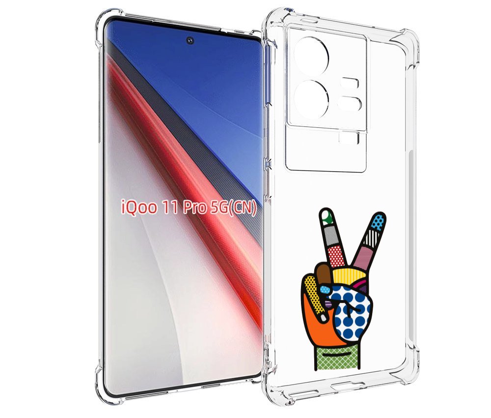 

Чехол бампер MyPads йоу пальчики для Vivo iQOO 11 Pro противоуда..., Прозрачный, Tocco