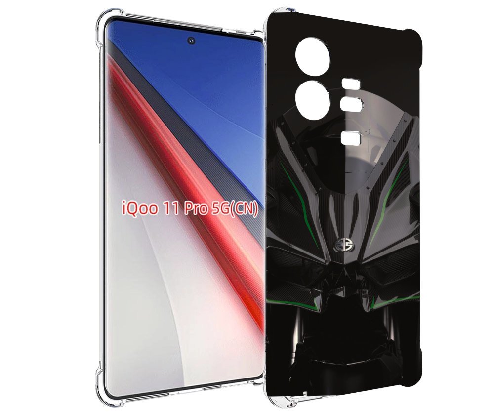 

Чехол бампер MyPads кавасаки мото для Vivo iQOO 11 Pro противоуд..., Прозрачный, Tocco