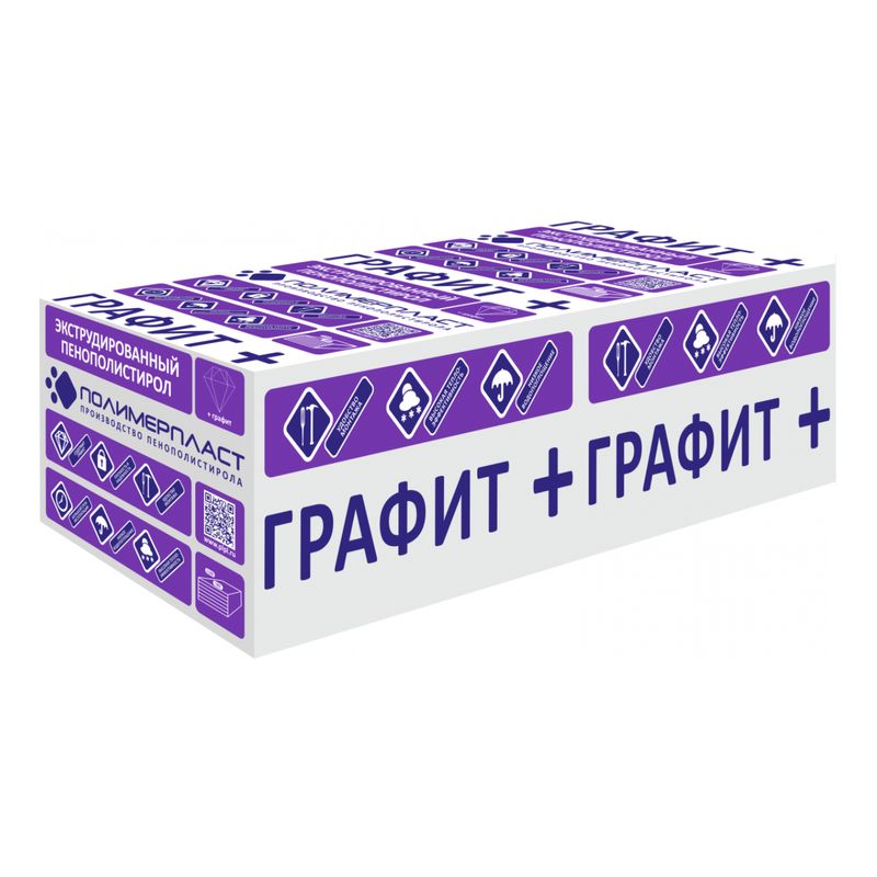 

Утеплитель для стен из экструзионного пенополистирола 30мм 84шт ГРАФИТ+, Ц0000228064